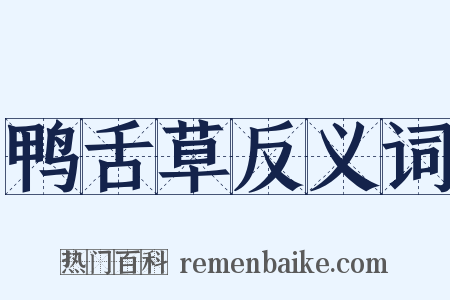 鸭舌草反义词是什么意思的图片